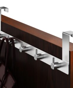 Edelstahl Tür-Garderobe zum Einhängen - stabil für jede Tür, perfekt für jeglichen Raum, praktische Türausstattung mit