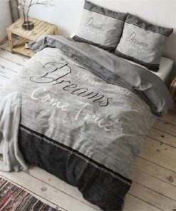 True Dreams 100% Baumwolle Sleeptime Bettwäsche, 200cm x 200cm, Mit Reißverschluss und 2 Kissenbezügen 80cm x 80cm, OEKO