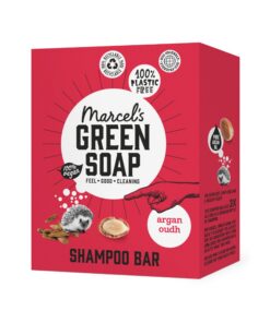 Marcel's Green Soap - Shampoo-Bar Argan & Oudh - Tägliche Gebrauchung - plastik- und sulfatfrei - Erspart 3 Flaschen nor