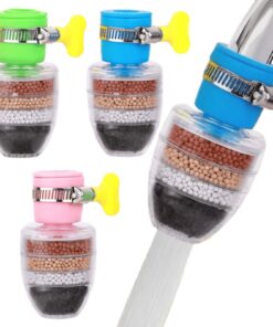 Magic Charcoal Water Filter 6 Layer Activated Carbon Filters For Kitchen Bathroom Sink Rotatable Nozzle
