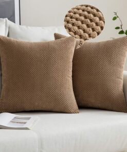 MIULEE 2er Set Körnig Dekorativ Kissenbezüge für Wohnzimmer und Schlafzimmer