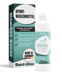 BactoDes bWash Sportwaschmittel 1L flüssig - Probiotisch für Sportbekleidung -Ideal für Outdoor- & Sportkleidung - Frisc