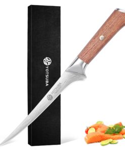 YOTSUBA Scharfes Fischmesser 18cm, Deutscher Edelstahl, Geschenkverpackung