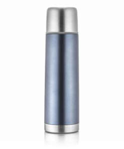 Reer Edelstahl Isolier-Flasche anthrazit – handlich, ideal fürs Baby, 450ml mit integriertem Becher