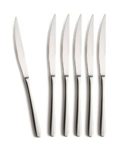 Kerafactum® - 6 Stück Steakmesser mit Wellenschliff aus hochwertigem Edelstahl für professionelle Küchenmacher - das Des