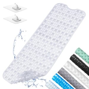 Transparent rutschfestes Badewannenschutzbild für Dusche und Badewanne, maschinenwaschbar (100x40 cm) | Antirutschmatte
