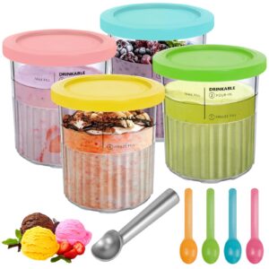 YHANEC Für Ninja Creami Deluxe Behälter, NC501 NC500 Serie, 680 ML, Perfekt für Eiscreme-Liebhaber, Spülmaschinenfest, 4