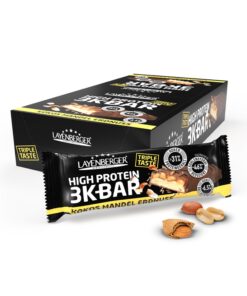 Layenberger 3K BARTriple Tastehochproteing, eiweißreich - Ideal für Athleten - Kokos-Mandel-Erdnuss 21er Pack (21x 45 g)