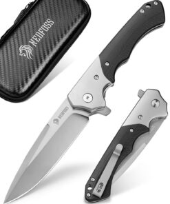 NedFoss SWAN Klappmesser, Scharfes Jagdmesser für Outdoor-Use und Alltagsbedarf, als Sammlung & Geschenk mit G10 Griff u