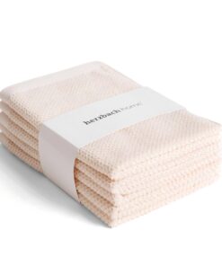 herzbach home Spa-Kollektion Gästehandtuch – 100% Baumwolle, OEKO-TEX Standard 100 (Creme)