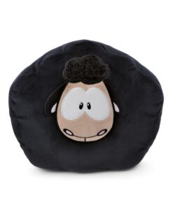 NICI Kuschelkissen Schaf 35x33cm Schwarz - Flauschiges Kissen für Kinder & Erwachsene, ideal für Zuhause, Kindergarten o