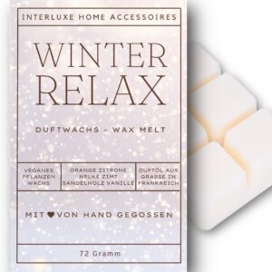 **Interluxe Winter Relax Waxmelt angenehm duftend für Entspannung** | **Interluxe Winter Relax Duftwachsblock 100% pfla
