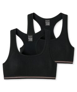 Schiesser Mädchen 2 PACK Unterwäsche Bustier - Organic Cotton - Komfortabel und gentell - 100% Rohkukulle - Sommer und W