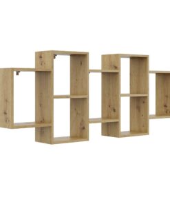 Artisan Eiche Wandregal 160x65x18 mit 7 Böden Skandinavisches Modern Design für Wohnzimmer Küche Büro