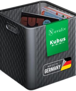 Novaliv 30x30x30 cm Kallax Körbe - robustes Kunststoffmaterial, perfekt für den Aufbau des Kallax Regals, moderne Aufbew