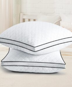 Orthopädisches Seitenschläferkissen 80x80 cm 2er Set für Allergiker - atmungsaktiv, waschbar OEKO-TEX Premium Füllung