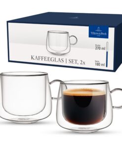 Villeroy & Boch Artesano Hot&Cold Gläser Set 2tlg. - Doppelwandig, 180 ml, Borosilikatglas, Spülmaschinenfest, Mikrowell