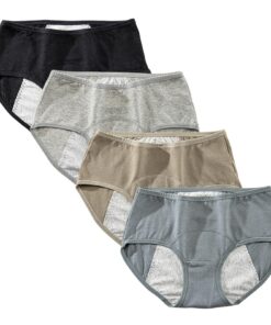 Yintry Teen Mädchen Periodenunterwäsche - Auslaufsichere Mesh-Baumwoll-Schutzslips für Teenage Mädchen (4er-Pack) mit Bi