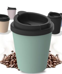 Thermobecher Kaffee to go Minze - BPA-frei & recyclebar - 250 ml - Für den Büroplatz, Auto und Schule - Bio-Kunststoff T