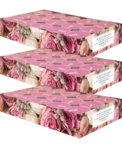 pajoma® Teelichte 6er Pack, Rosenblüte | 90 Duft-Teelichte in Aluminiumhülle, ca. 4 Stunden Brenndauer | Premium Qualitä
