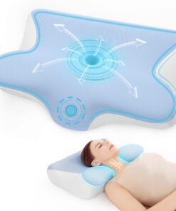 Restnature Orthopädisches Nackenstützkissen | Ergonomisch gestaltet für Seiten- & Rückenschläfer | Zertifiziertes Antisc