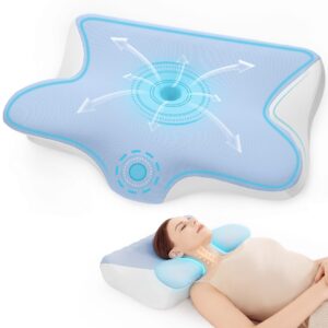 Restnature Orthopädisches Nackenstützkissen | Ergonomisch gestaltet für Seiten- & Rückenschläfer | Zertifiziertes Antisc