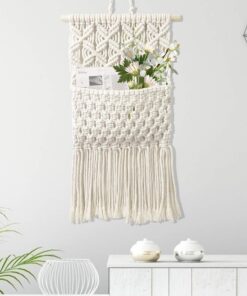 Laurraine Makramee-Wandbehang, Boho-Wanddekoration, schicke handgefertigte Baumwolle, gewebte Heimdekoration für Wohnzim