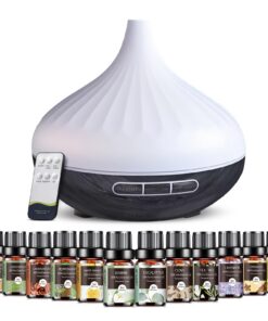 AESHORY 12 x 5ml Ätherische Öle Ultraschall Aromatherapie Diffuser Schwarz