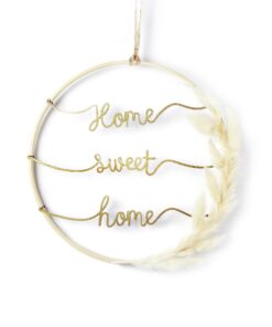 Heitmann Deco Trockenblumen Kranz Home Sweet Home beige 23cm Kostenlose Trockenblumen für dein Zuhause