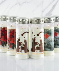 6er Set HOFER TRAUERKERZEN - Weihnachten Select [7 Tage Brenndauer] - Grablicht für Grabdekoration | Trauerkerzen mit Mo