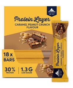 Multipower Protein Layer Bar - Eiweißriegel 18 x 50g für Fitness-Liebhaber - High-Protein-Snack mit Caramel Peanut Crunc