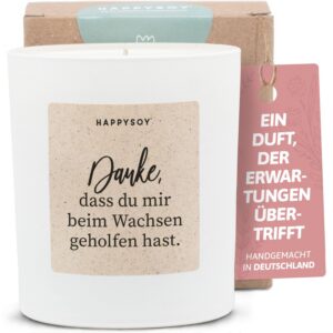 Dankeschön Geschenk Erzieherin - Duftkerze mit Spruch - Sojawachs