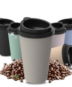 Thermobecher Kaffee to go Bio-Kunststoff - Haselnuss 350 ml BPA-frei & recyclebar - Made in Germany - Kaffeebecher für B