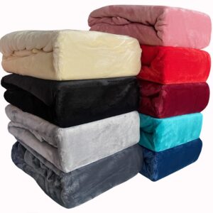 Winter Spannbettlaken Nicki Fleece Flauschig Weich Warm, Größe: 200x200 cm, Farbe: Blau Winter Spannbettlaken Teddy Pl