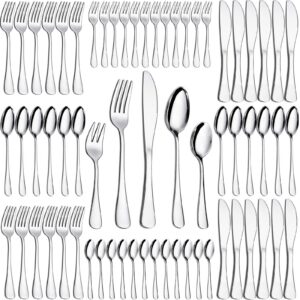 PionStar 60-teiliges Besteckset für 12 Personen - Edelstahl, Spülmaschinengeeignet, Messer, Gabeln, Löffel und Teelöffel