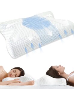 Gute Höhenverstellbare Memory Foam Nackenkissen für Ergonomisches Schlafkissen der Seite und Bauch Seitenschläfer - 58 *