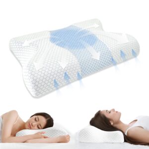 Gute Höhenverstellbare Memory Foam Nackenkissen für Ergonomisches Schlafkissen der Seite und Bauch Seitenschläfer - 58 *