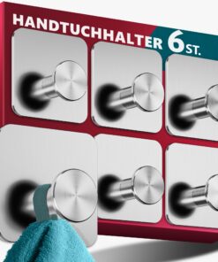 Edelstahl Menz Klebehaken 6er Set - Bohrungslos - Haus und Garten | Modern Menz Edelstahl Klebehaken 6er Set - Keine Bo