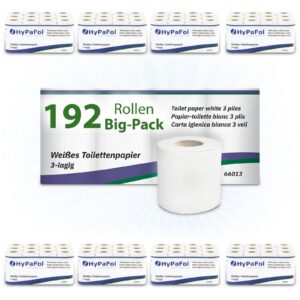 Hypafol Toilettenpapier motivgeprägt, extra weich und reißfest | Vorratspack 24 x 8 Rollen | Hochwertiges super weißes Z
