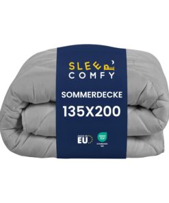 SLEEP COMFY 2-in-1 Komfort Microwerkstoff Steppdecke Sommer & Winter, ultraleicht & waschbar, Oeko-TEX Zertifikat 135x20