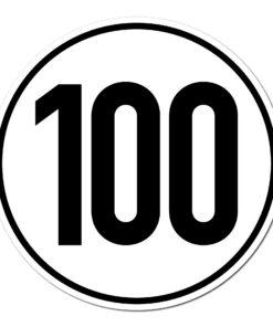 ### GreenIT Geschwindigkeitsaufkleber Sticker 100 km/h für Schlepper und Zugmaschine (10 Stück)