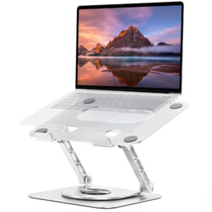 Lucrave 360-drehbarer Laptop Ständer für Schreibtisch und MacBook, HP Notebook (10-17,3 Zoll) kompatibel, verstellbar un