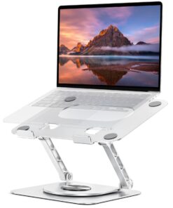 Lucrave 360-drehbarer Laptop Ständer für Schreibtisch und MacBook, HP Notebook (10-17,3 Zoll) kompatibel, verstellbar un