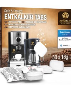 Coffeeano 50 Entkalkungstabletten für Kaffeeautomaten und -maschinen | Delonghi, Siemens & Co. entkalken | Haltbarkeitst