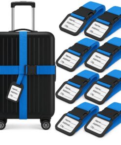 KAMACA 8er Set Reißfest Kofferraumdraht für Reisebewohner auffällig und sicher blau