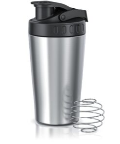 Arendo Protein Shaker Edelstahl – Mixbecher BPA frei – Fitness Yoga Sport – Premium Eiweiß Shaker 500ml – spülmaschineng