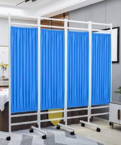 Mobiler Sichtschutz-Raumteiler Blau 4 Paneelen für Station/Schönheitssalon/Zimmer (1,83 m hoch)