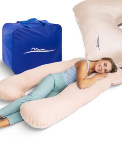 MKS seitenschläferkissen Kühlend Comfort Beige (100x150 cm) | Premium Kühlkissen | Schlafkomfort für Seitenschläfer