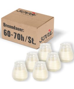 Glaswindlicht Flairlight Klar - Dekoration Indoors & Outdoors - 6 Stück - 60-70 Std. Brenndauer - Simple Design
