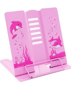 Buchstützen Book Stand Kinder Passend für Küche und Büro (Rosa) Buchstützen Book Stand Schule Passend für Küche und Bü